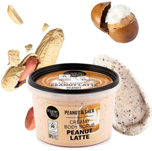 Organic Shop Peanut Latte Creamy Body Scrub Peanut & Shea 250 ml