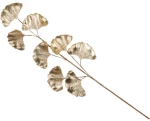 Beauty Home ΚΛΑΔΙ GINKGO ΣΕΤ  ΧΡΥΣΟ ΜΕ ΓΚΛΙΤΕΡ 53CM