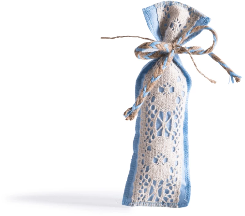 Beauty Home ΠΟΥΓΚΙ ΜΕ ΔΑΝΤΕΛΑ 6 x 19 cm ΓΑΛΑΖΙΟ-ΕΚΡΟΥ