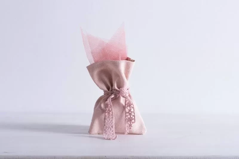 Beauty Home ΠΟΥΓΚΙ ΡΟΖ ΜΕ ΧΡΥΣΟ LUREX 12 x 17 cm