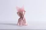 Beauty Home ΠΟΥΓΚΙ ΡΟΖ ΜΕ ΧΡΥΣΟ LUREX 12 x 17 cm