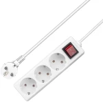 Extension socket No brand  3 way  250V  16A  Cable  5m.  With switch  White - 17876