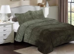 Κουβέρτα Coral Fleece Solid 07 160X220 Olive 100% Polyester - -