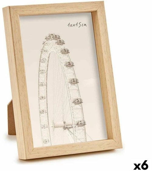 Κορνίζα Gift Decor Καφέ Φυσικό Πλαστική ύλη (x6)