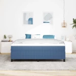 vidaXL Κρεβάτι με ελατήρια Μπλε 180 x 200 cm Βελούδο