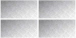 vidaXL Επιφάνειες Καρό 4 pcs Ασημί 80 x 40 cm Αλουμίνιο