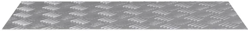 vidaXL Επιφάνειες Καρό 4 pcs Ασημί 80 x 40 cm Αλουμίνιο