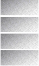 vidaXL Επιφάνειες Καρό 4 pcs Ασημί 100 x 40 cm Αλουμίνιο