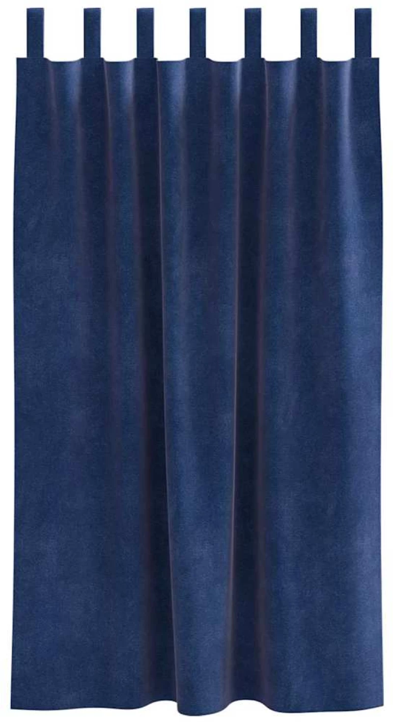 vidaXL Κουρτίνες με κουρτίνες 2 pcs Σκούρο Μπλε 140 x 175 cm Βελούδο
