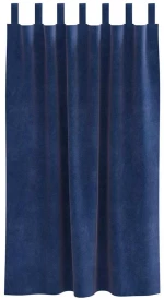 vidaXL Κουρτίνες με κουρτίνες 2 pcs Σκούρο Μπλε 140 x 175 cm Βελούδο