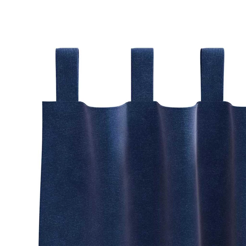 vidaXL Κουρτίνες με κουρτίνες 2 pcs Σκούρο Μπλε 140 x 175 cm Βελούδο