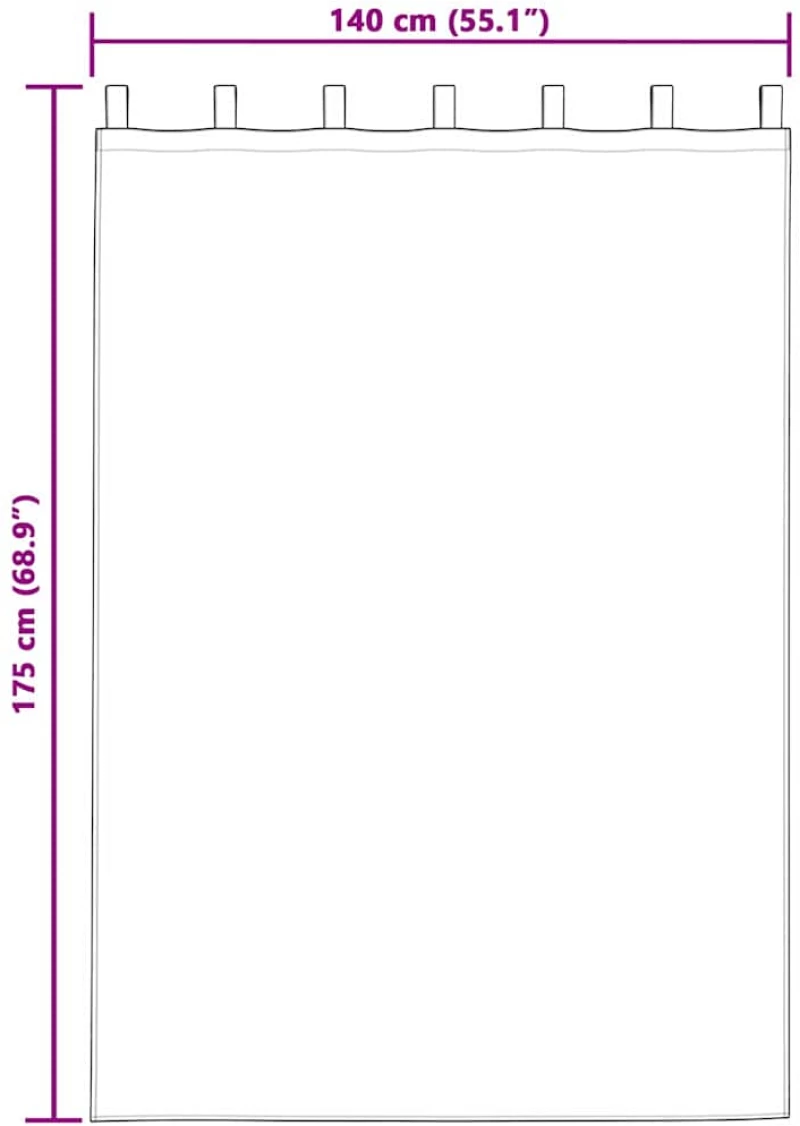 vidaXL Κουρτίνες με κουρτίνες 2 pcs Σκούρο Μπλε 140 x 175 cm Βελούδο