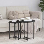 vidaXL Σετ βοηθητικά τραπεζάκια 2 pcs Μαύρη δρυς 50 x 50 x 50 cm