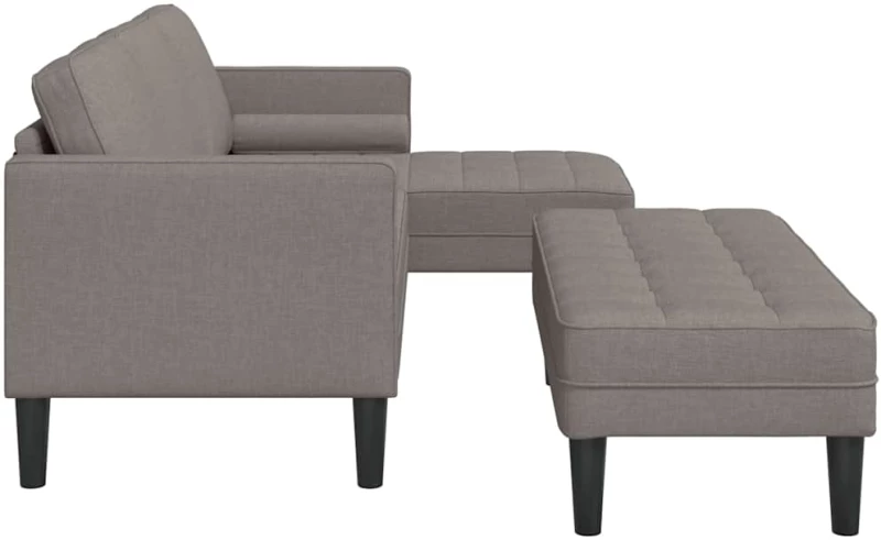 vidaXL Σετ Καναπέ 2 pcs μπεζ-γκρι 173 x 131 x 67 εκ ύφασμα