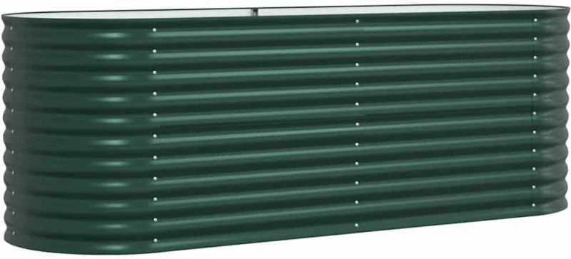 vidaXL Υπερυψωμένη Ζαρντινιέρα Πράσινο 240 x 80 x 81 cm Ατσάλι