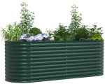 vidaXL Υπερυψωμένη Ζαρντινιέρα Πράσινο 240 x 80 x 81 cm Ατσάλι