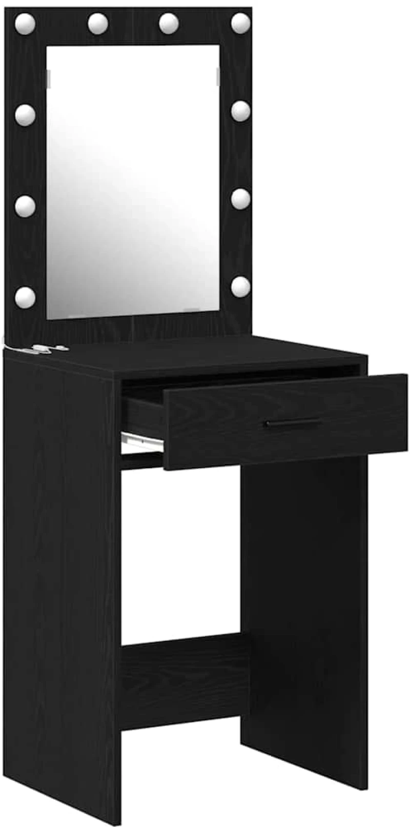 vidaXL Κομοδίνο Μαύρη δρυς 50 x 41 x 135 εκ Επεξεργασμένο ξύλο
