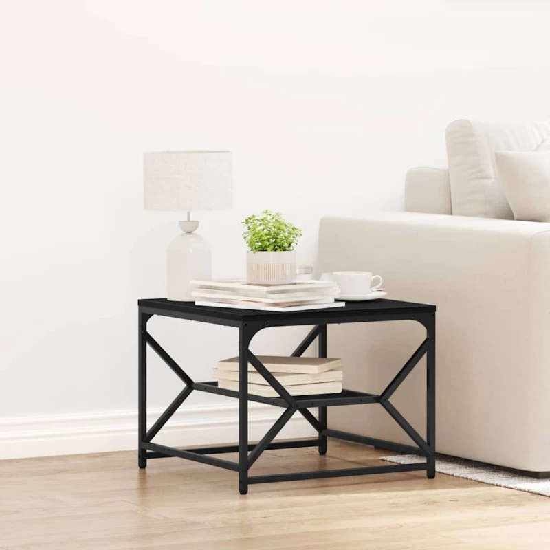 vidaXL Τραπεζάκι σαλονιού Μαύρη δρυς 51 x 50 x 40 εκ.
