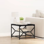 vidaXL Τραπεζάκι σαλονιού Μαύρη δρυς 51 x 50 x 40 εκ.