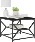 vidaXL Τραπεζάκι σαλονιού Μαύρη δρυς 51 x 50 x 40 εκ.