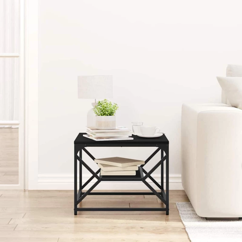 vidaXL Τραπεζάκι σαλονιού Μαύρη δρυς 51 x 50 x 40 εκ.