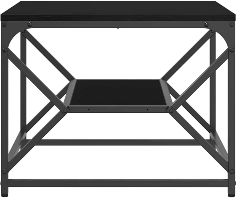 vidaXL Τραπεζάκι σαλονιού Μαύρη δρυς 51 x 50 x 40 εκ.