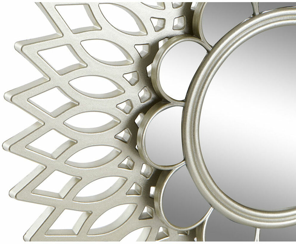 Παιχνίδι Καθρεφτών DKD Home Decor Τοίχο πολυπροπυλένιο Χρυσό Καθρέφτης (2 pcs) (35 x 3.5 x 35 cm)