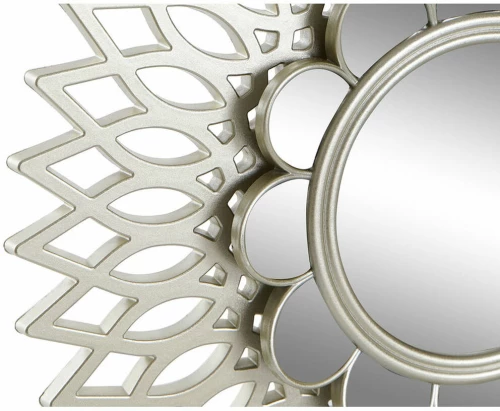 Παιχνίδι Καθρεφτών DKD Home Decor Τοίχο πολυπροπυλένιο Χρυσό Καθρέφτης (2 pcs) (35 x 3.5 x 35 cm)