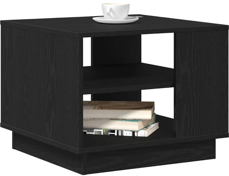 vidaXL Τραπεζάκι σαλονιού Μαύρη δρυς 55 x 55 x 42 cm