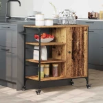 vidaXL Καρότσι Κουζίνας Παλαιό ξύλο 87.5 x 38.5 x 84.5 εκ