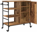 vidaXL Καρότσι Κουζίνας Παλαιό ξύλο 87.5 x 38.5 x 84.5 εκ