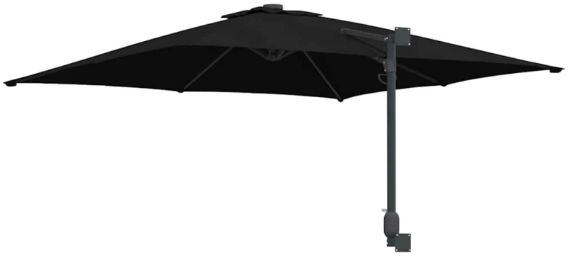 vidaXL Ομπρέλα Κήπου Μαύρο και Μαύρο 248.5 x 247.5 x 160 εκ.