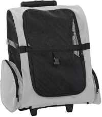 vidaXL Καρότσι Κατοικίδιων 3 σε 1 Γκρι 48x32x(57-106) εκ. από Ύφασμα Oxford