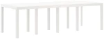 vidaXL Σέτ φαγητού για κήπο 11 pcs Λευκό Rattan Polt