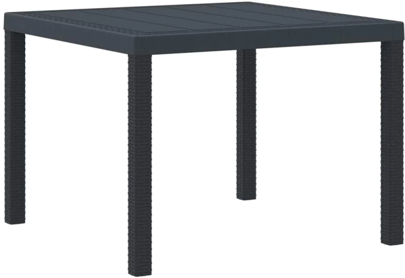 vidaXL Σέτ φαγητού για κήπο 3 pcs Ανθρακί Rattan Polt
