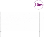 vidaXL Φράχτης με Στήλες. Ασημί 1.2 x 10 m Ατσάλι