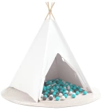 vidaXL Σκηνίτσα Teepee Λευκό 120 x 120 x 150 cm Υφάσμα, Πλαστικό
