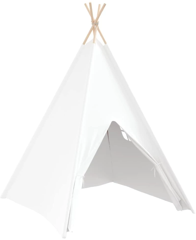 vidaXL Σκηνίτσα Teepee Λευκό 120 x 120 x 150 cm Υφάσμα, Πλαστικό