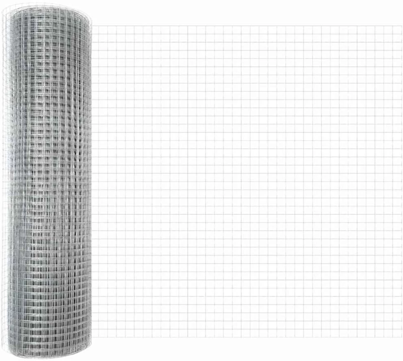 vidaXL Συγκολλητός φράχτης από σύρμα Ασημί 0.6 x 10 μ Ατσάλι