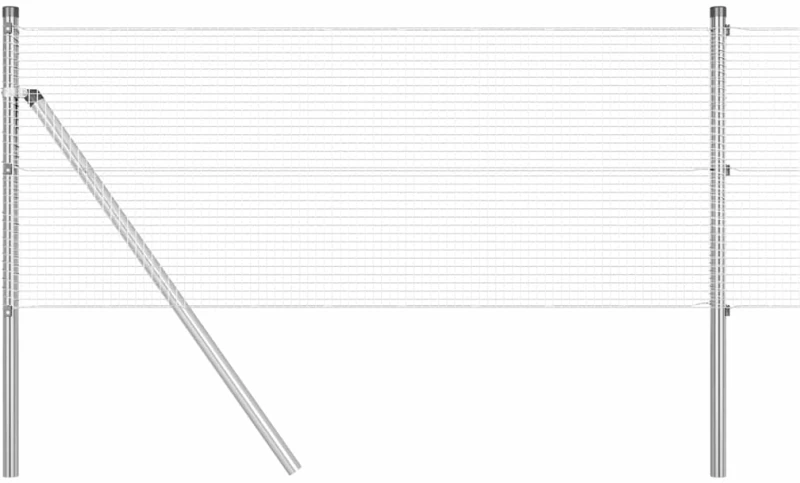 vidaXL Συγκολλητός φράχτης από σύρμα Ασημί 0.6 x 10 μ Ατσάλι