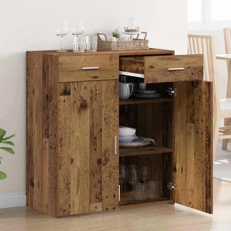 vidaXL Ντουλάπι αποθήκευσης Παλαιό ξύλο 80 x 42.5 x 93.5 εκ.