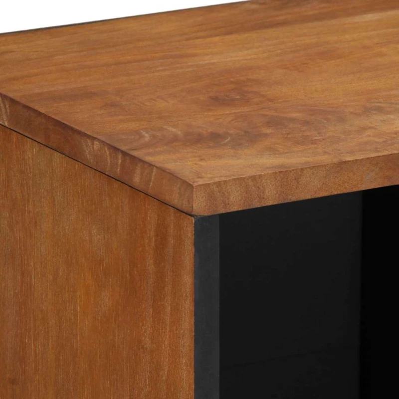 vidaXL Πλαϊνό γραφείο με ράφι Καφέ 80 x 33.5 x 75 εκ Μασίφ ξύλο μάνγκο