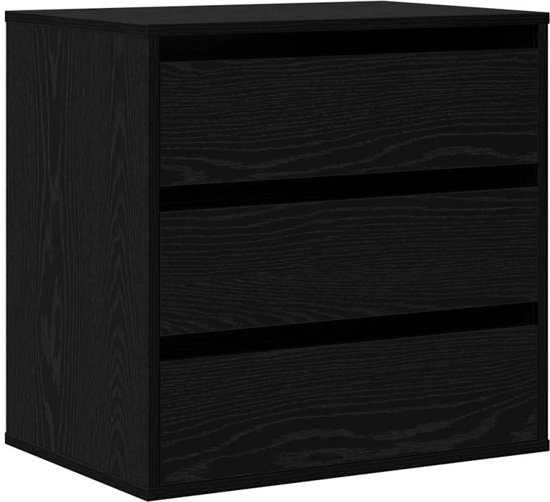 vidaXL Κουτί με Συρτάρια Μαύρη δρυς 60 x 41 x 58 cm Επεξεργασμένο ξύλο