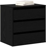 vidaXL Κουτί με Συρτάρια Μαύρη δρυς 60 x 41 x 58 cm Επεξεργασμένο ξύλο