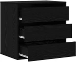 vidaXL Κουτί με Συρτάρια Μαύρη δρυς 60 x 41 x 58 cm Επεξεργασμένο ξύλο