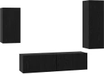 vidaXL Σετ επίπλου τηλεόρασης 4 pcs Μαύρη δρυς 30.5 x 30 x 90 cm