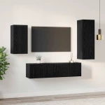 vidaXL Σετ επίπλου τηλεόρασης 4 pcs Μαύρη δρυς 30.5 x 30 x 90 cm