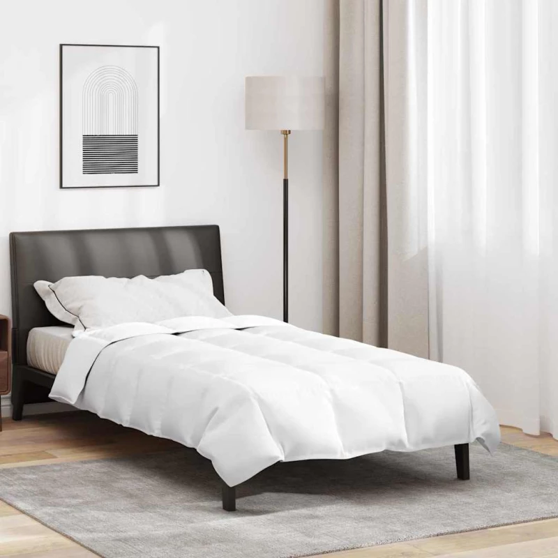 vidaXL Κουβέρτια & Κουβέρτες Λευκό 140 x 220 cm Πούπουλο