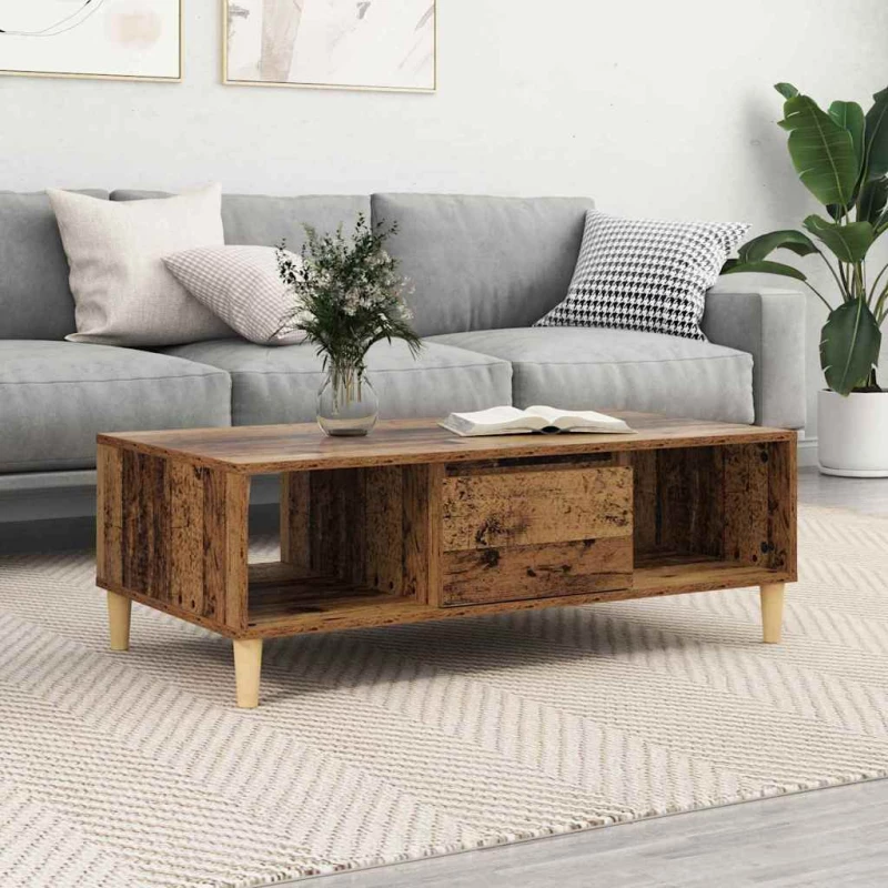 vidaXL Τραπεζάκι σαλονιού Παλαιό ξύλο 103.5 x 60 x 35 εκ
