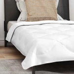 vidaXL Πάπλωμα με μαξιλάρι 2 pcs Λευκό 135 x 220 εκ. Μικροΐνες